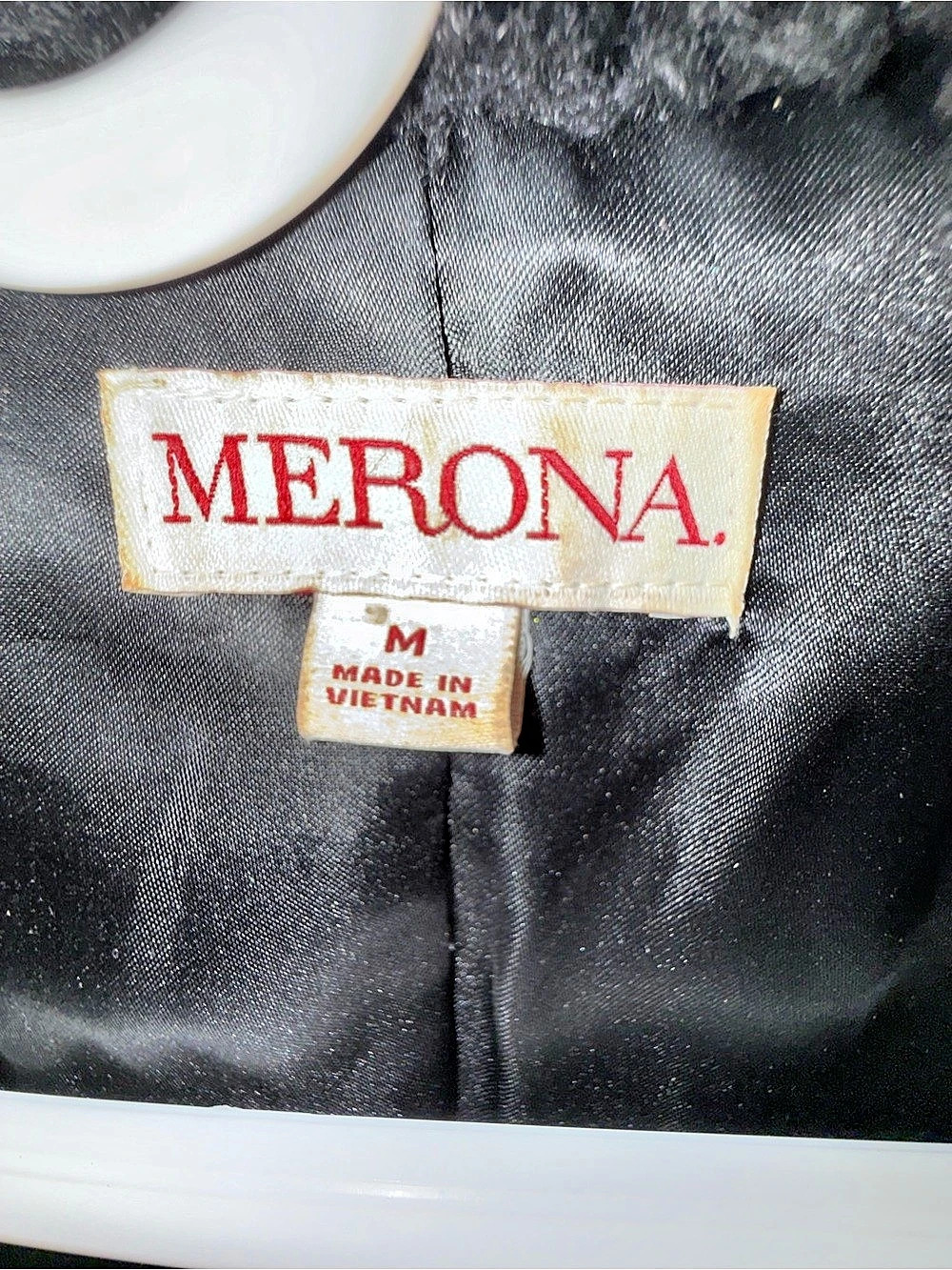 Merona Faux Fur Jacket in Black Size Medium - Picture 3 of 3